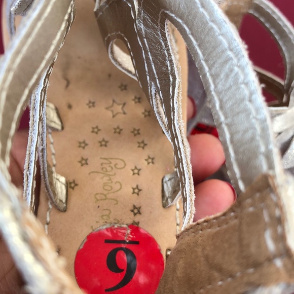 Golden Semi-Gladiator Sandals by Cynthia Rowley - Picture 5 of 9